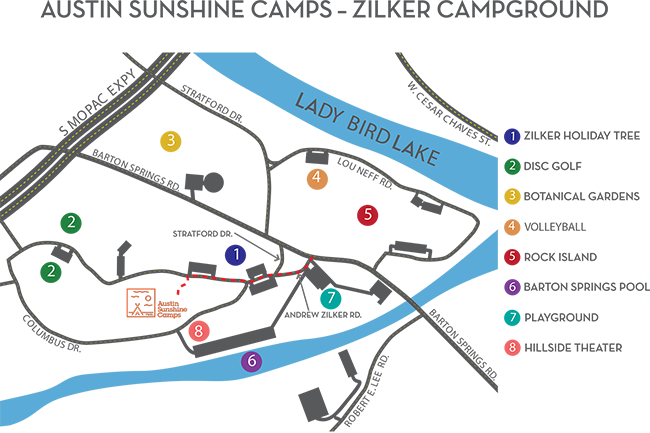 Zilker Park Map